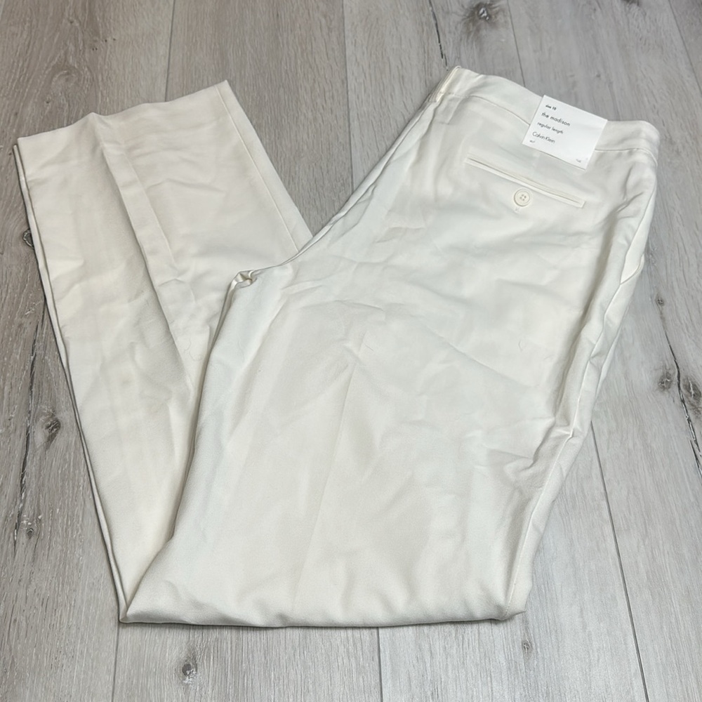 Calvin Klein The Madison Regular Length 10 Egg Shell New With Tags - Picture 4 of 5